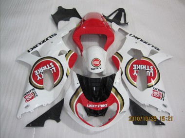 Rot Weiß Lucky Strike 01-03 GSXR 600 Motorrad Verkleidung