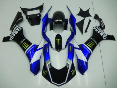 Schwarz Blaus Monster 15-19 YZF R1 Motorrad Verkleidung