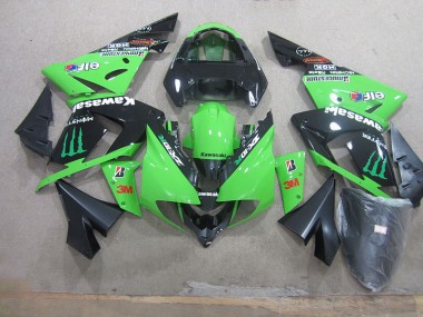 Schwarz Grün 3M Monster 03-05 ZX10R Motorrad Verkleidung