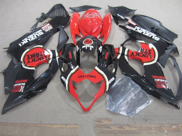 Schwarz Lucky Strike Rot Motul 05-06 GSXR 1000 Motorrad Verkleidung