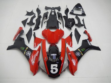 Schwarz Rot 5 15-19 YZF R1 Motorrad Verkleidung