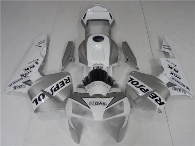 Silver Weiß Schwarz Repsol 03-04 CBR600RR Motorrad Verkleidung