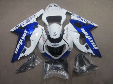 Weiß Blau Motul 01-03 GSXR 600 Motorrad Verkleidungen